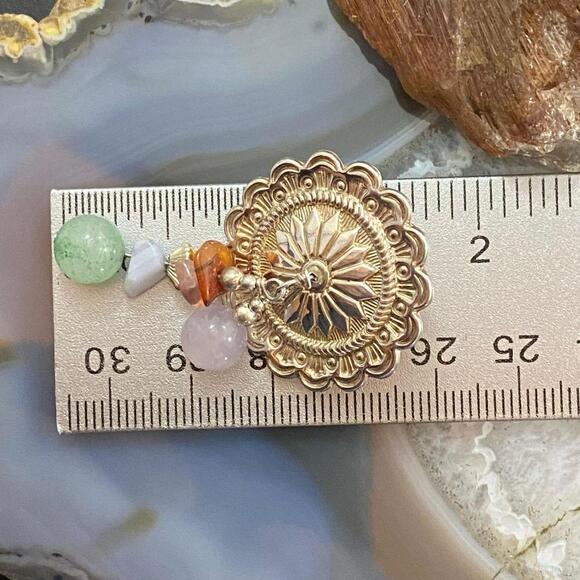 Carolyn Pollack Sterling Concho w/Multi Gemstone Beads Stud Earrings For Women - Picture 10 of 10